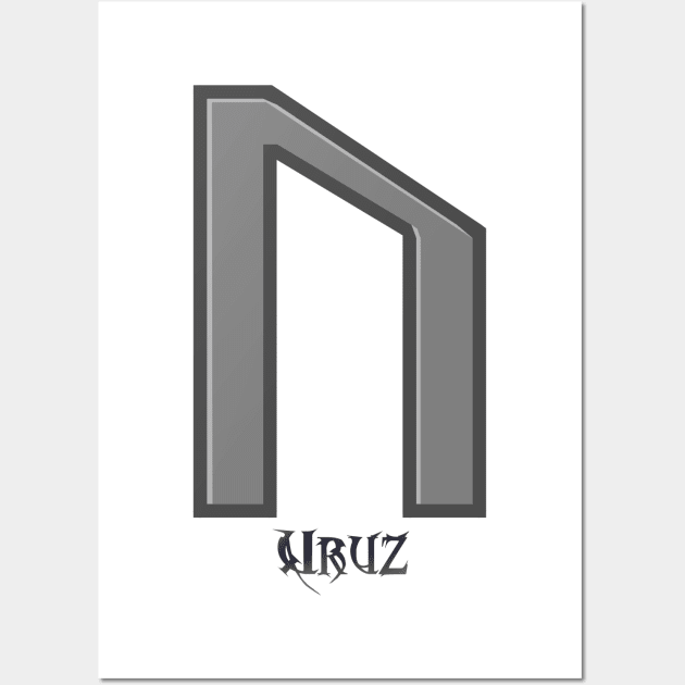 Uruz Rune Wall Art by GodiLimeg